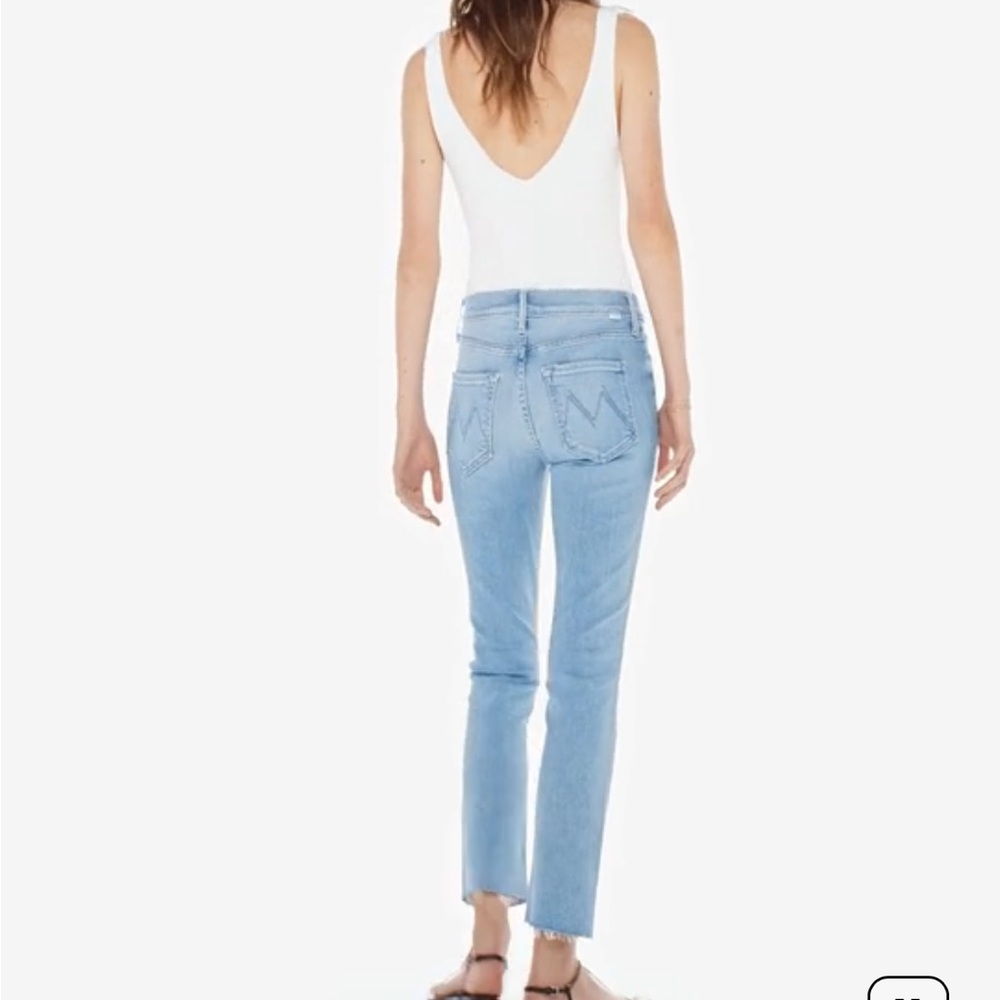MOTHER DENIM 
 Light Blue Straight Leg Jeans